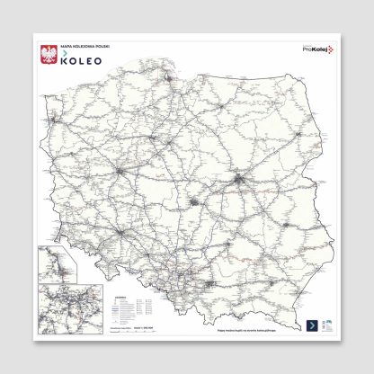 Mapa kolejowa Polski