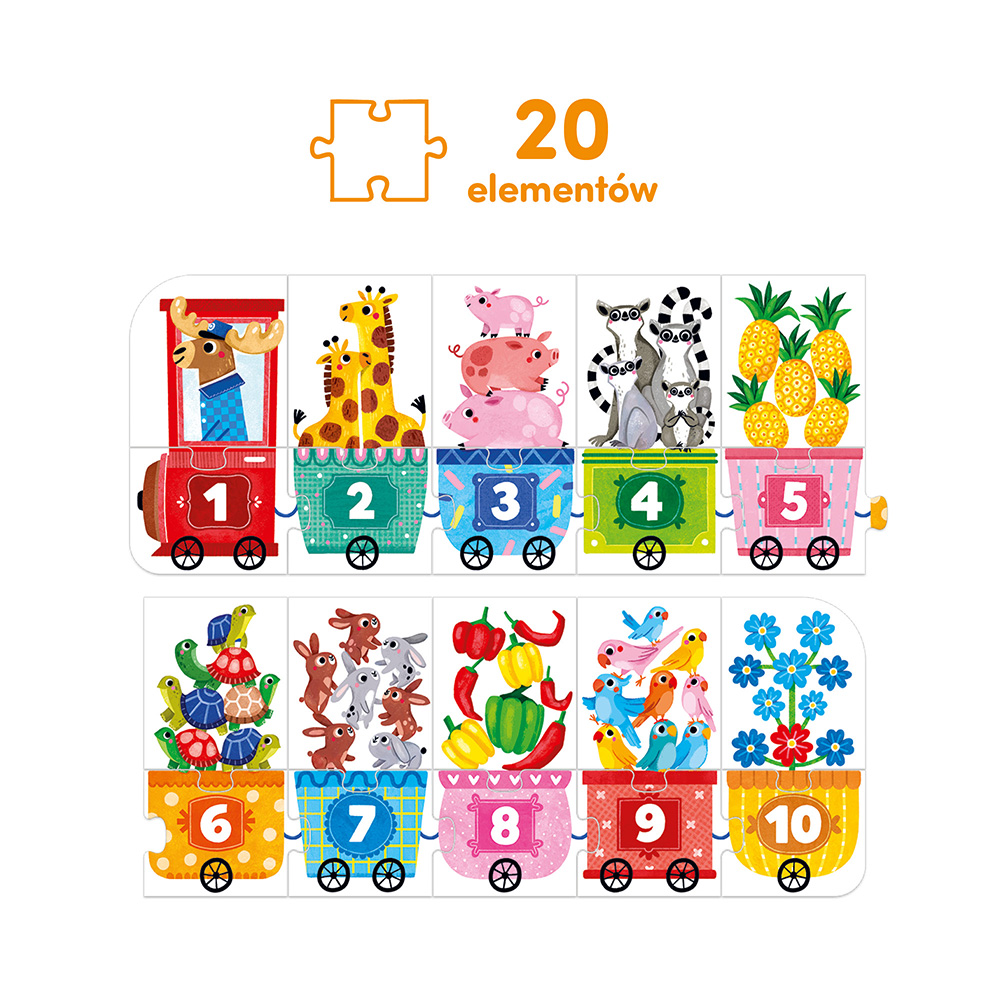 Puzzle CzuCzu Cyferkowy pociąg - obrazek 2
