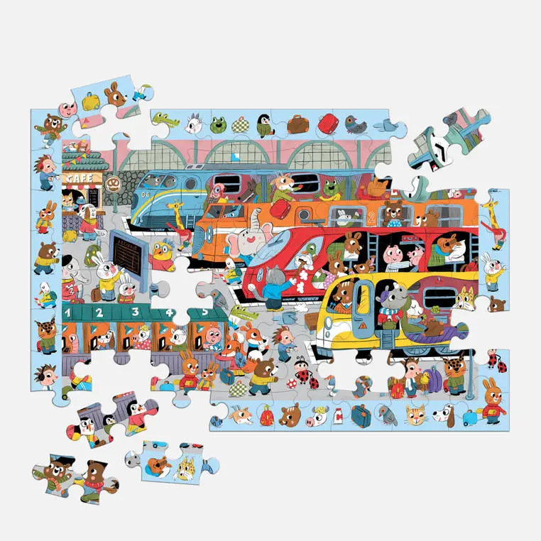 Mudpuppy Puzzle obserwacyjne Stacja kolejowa - obrazek 2